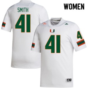 Women Chase Smith White Miami College Football #41 Jersey 632962-605