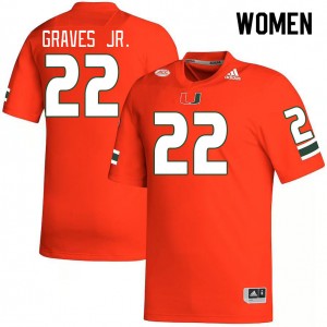 Women Chris Graves Jr. Orange Miami College Football #22 Jersey 341823-554