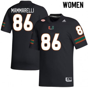 Women Dominic Mammarelli Black Miami College Football #86 Jersey 534847-372