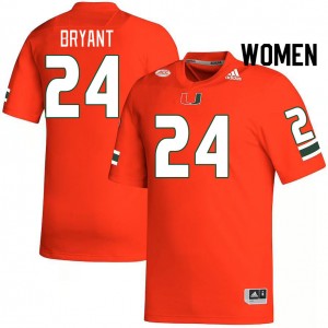 Women Malik Bryant Orange Miami College Football #24 Jersey 660028-857