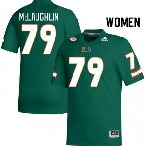 Women Michael McLaughlin Green Hurricanes College Football #79 Jersey 637711-310