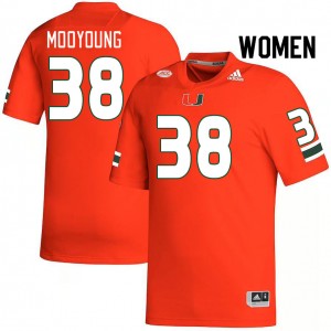 Women Myles Mooyoung Orange Miami College Football #38 Jersey 383070-797