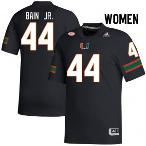 Women Rueben Bain Jr. Black Miami College Football #44 Jersey 577558-500