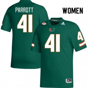 Women Seth Parrott Green Miami College Football #41 Jersey 825162-291