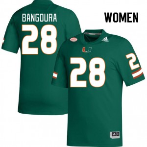 Women Souleymane Bangoura Green Miami College Football #28 Jersey 391165-799