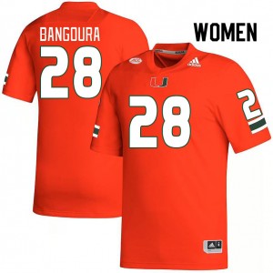Women Souleymane Bangoura Orange Miami College Football #28 Jersey 744268-286