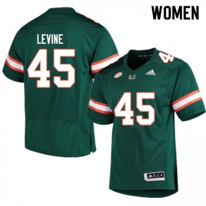 Women Bryan Levine Green Hurricanes Adidas Football #45 Jersey 353090-964