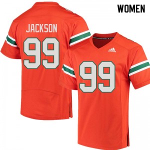 Women Joe Jackson Orange Miami College Football #99 Jersey 627749-858