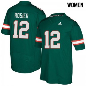 Women Malik Rosier Green Miami College Football #12 Jersey 121828-395