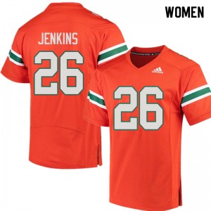 Women Rayshawn Jenkins Orange Miami Hurricanes College Football #26 Jersey 365542-885