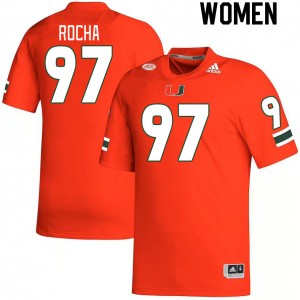 Women Will Rocha Orange Miami Hurricanes College Football #97 Jersey 431182-482