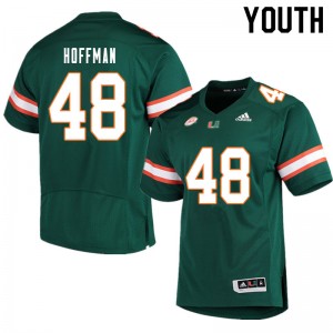 Youth Jake Hoffman Green University of Miami College Football #48 Jersey 465316-294