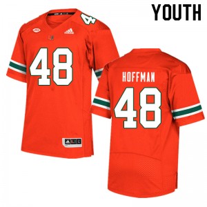 Youth Jake Hoffman Orange Miami Hurricanes College Football #48 Jersey 400079-729