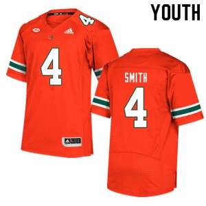 Youth Keontra Smith Orange Miami College Football #4 Jersey 342123-600