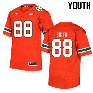 Youth Keyshawn Smith Orange Miami College Football #88 Jersey 327046-623