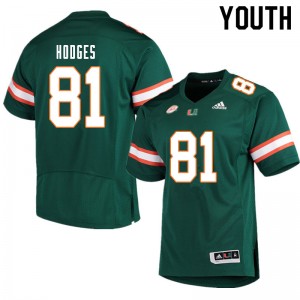 Youth Larry Hodges Green Miami College Football #81 Jersey 660198-377