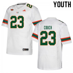 Youth Te'Cory Couch White University of Miami College Football #23 Jersey 328938-848