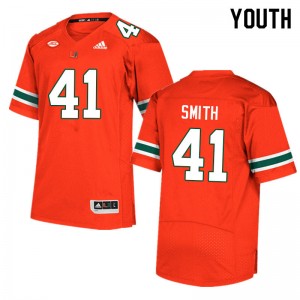 Youth Chase Smith Orange Miami College Football #41 Jersey 783542-965