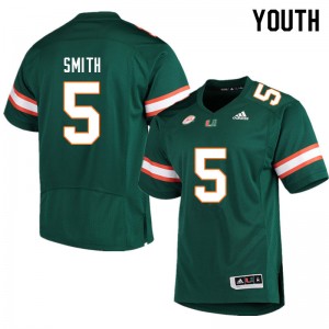 Youth Keyshawn Smith Green Miami College Football #5 Jersey 495860-484