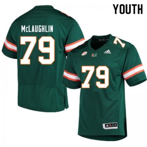 Youth Michael McLaughlin Green Hurricanes College Football #79 Jersey 354118-520