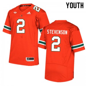 Youth Tyrique Stevenson Orange Miami College Football #2 Jersey 147713-599