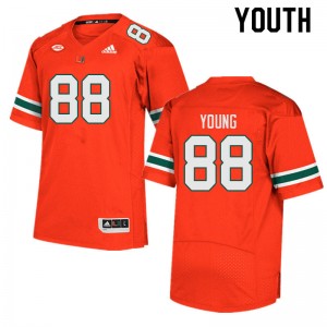 Youth Colbie Young Orange Miami College Football #88 Jersey 977031-225