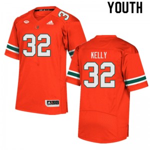 Youth Nyjalik Kelly Orange University of Miami College Football #32 Jersey 891323-178
