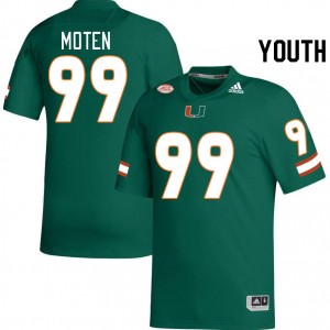 Youth Ahmad Moten Green Hurricanes College Football #99 Jersey 365292-252