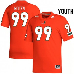 Youth Ahmad Moten Orange Miami College Football #99 Jersey 673535-545
