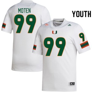 Youth Ahmad Moten White Miami College Football #99 Jersey 145466-556
