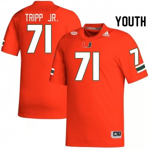 Youth Antonio Tripp Jr. Orange Miami College Football #71 Jersey 808443-158