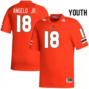 Youth Aristides Angelo Jr. Orange Miami College Football #18 Jersey 140811-846