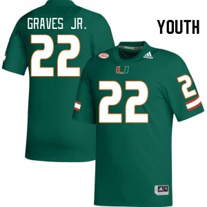 Youth Chris Graves Jr. Green Miami College Football #22 Jersey 281462-539