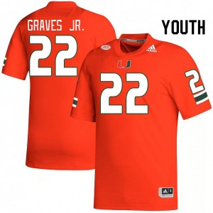 Youth Chris Graves Jr. Orange Miami College Football #22 Jersey 276994-546