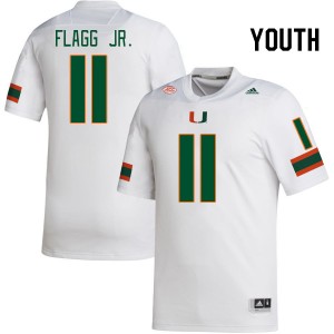 Youth Corey Flagg Jr. White Miami College Football #11 Jersey 520772-890