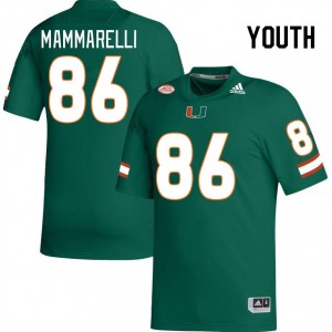 Youth Dominic Mammarelli Green University of Miami College Football #86 Jersey 724052-845