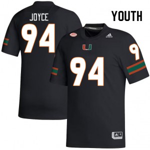 Youth Dylan Joyce Black Hurricanes College Football #94 Jersey 610064-759