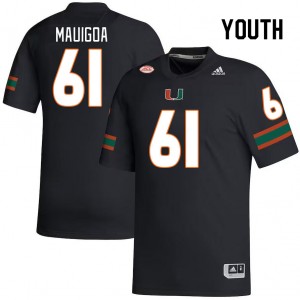 Youth Francis Mauigoa Black Miami College Football #61 Jersey 561739-712