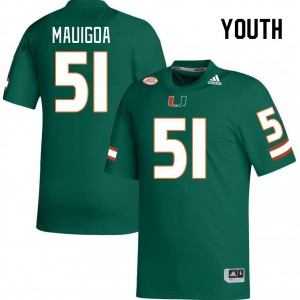 Youth Francisco Mauigoa Green Miami College Football #51 Jersey 136991-602