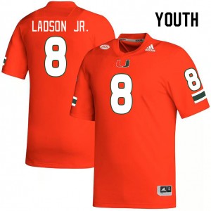Youth Frank Ladson Jr. Orange Hurricanes College Football #8 Jersey 939073-279
