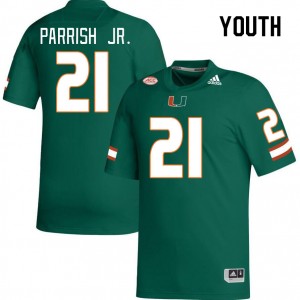 Youth Henry Parrish Jr. Green Miami Hurricanes College Football #21 Jersey 773646-443