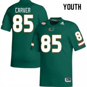 Youth Jackson Carver Green Hurricanes College Football #85 Jersey 327004-600