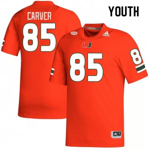 Youth Jackson Carver Orange Miami Hurricanes College Football #85 Jersey 915745-755