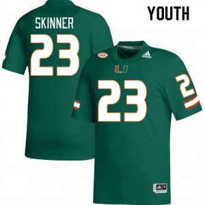 Youth Jaleel Skinner Green Miami College Football #23 Jersey 921631-168