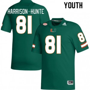 Youth Jared Harrison-Hunte Green Miami College Football #81 Jersey 824160-614