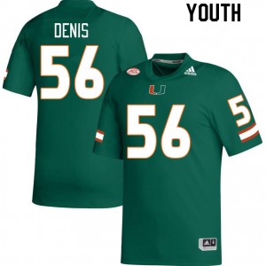 Youth Jonathan Denis Green Miami College Football #56 Jersey 826466-569