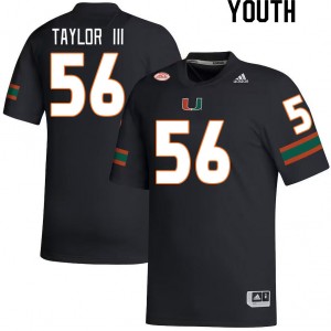 Youth Leonard Taylor III Black Miami College Football #56 Jersey 521372-842