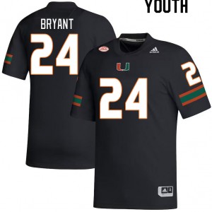 Youth Malik Bryant Black Hurricanes College Football #24 Jersey 938838-869