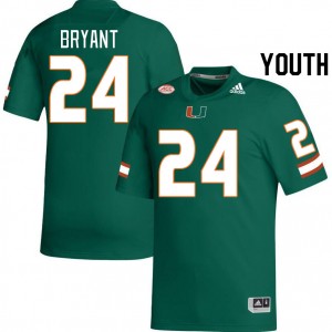 Youth Malik Bryant Green Miami College Football #24 Jersey 112685-109