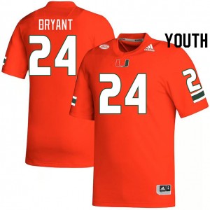 Youth Malik Bryant Orange Miami College Football #24 Jersey 644916-632